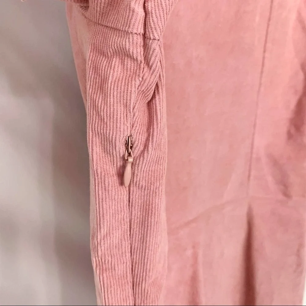 NWT Urban Outfitters Pink Claudia Corduroy Square Neck Mini Dress Size Large - Picture 8 of 12